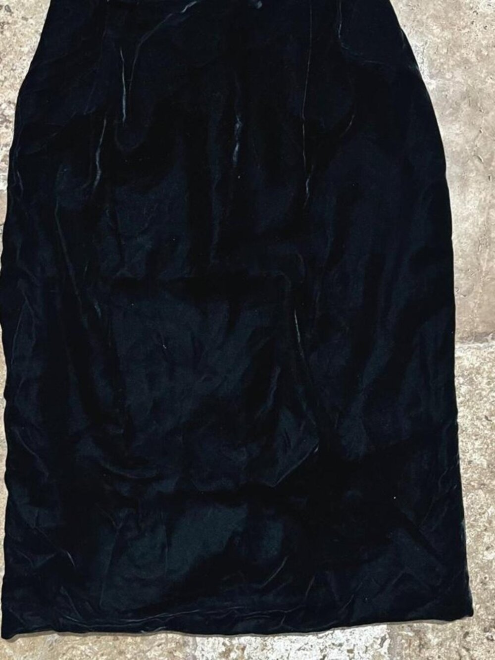 Vintage Gucci Black Velvet Midi Pencil Skirt IT 40